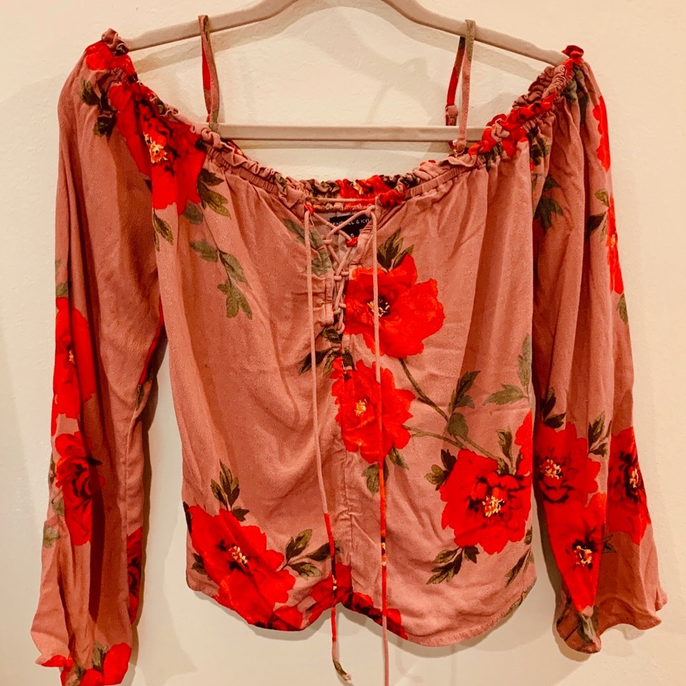 Off the shoulder Floral top